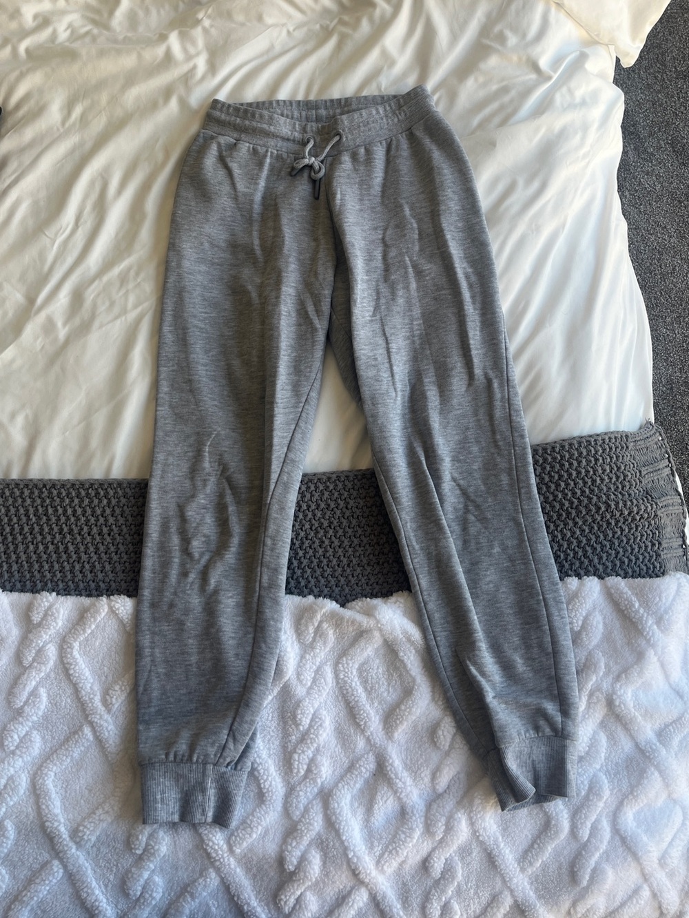 Light Gray Joggers with Drawstring